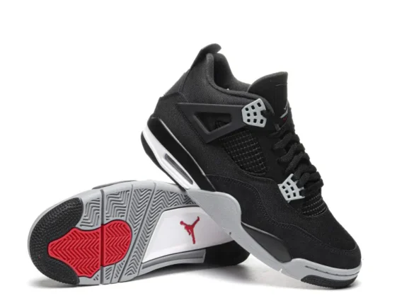 Air Jordan 4 Retro Black Canvas Reps