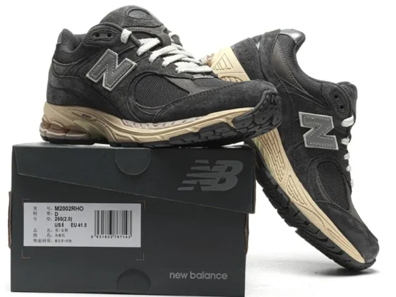 New Balance 2002R Black Dark Grey Reps