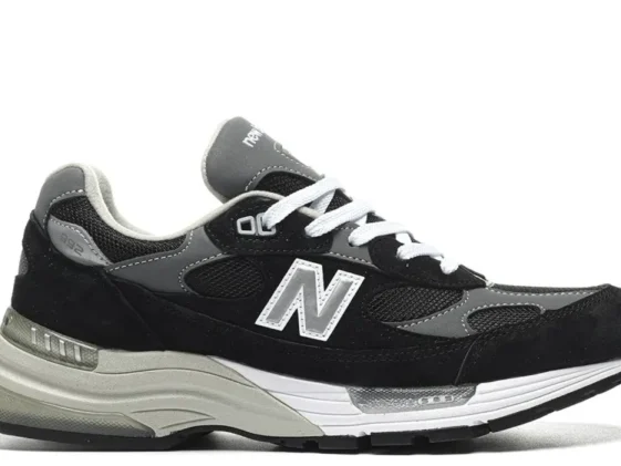 New Balance 992 Black Grey Suede Reps