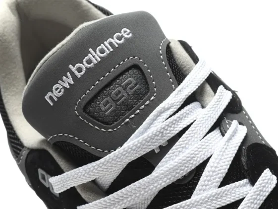 New Balance 992 Black Grey Suede Reps