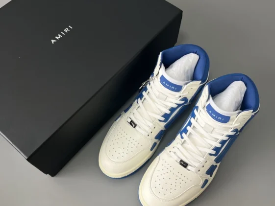 Amiri Skel Top Hi White Blue Reps