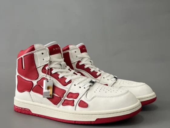 Amiri Skel Top Hi White Red Reps