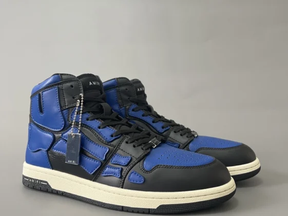 Amiri Skel Panelled Hi Top Blue Black Reps