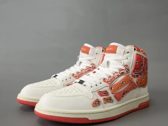 Amiri Skel Top Hi Bandana White Orange Reps