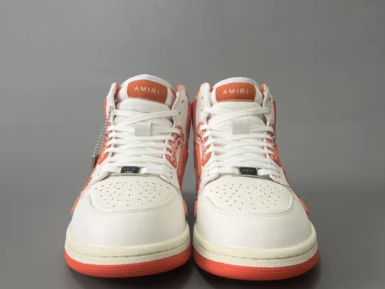 Amiri Skel Top Hi Bandana White Orange Reps