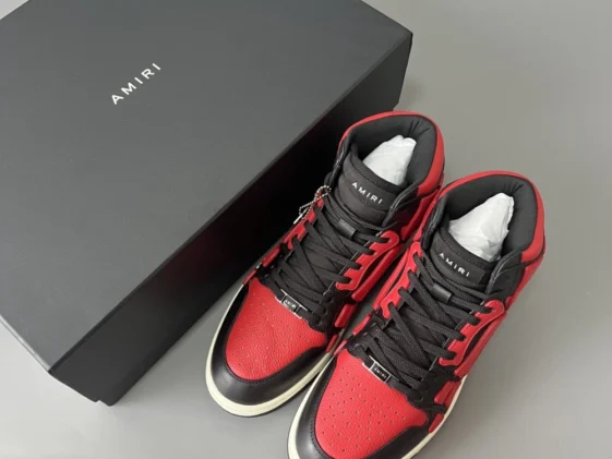 Amiri Skel Top Hi Black Red Reps