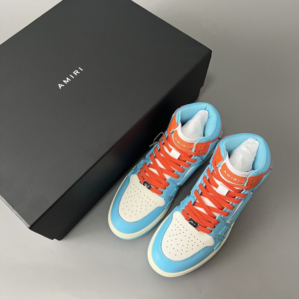 Amiri Skel Top Hi Blue Orange Reps