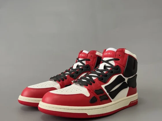 Amiri Skel Top Hi Red White Reps