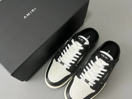 Amiri Skel Top Low Slip On Black White Reps