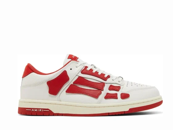 Amiri Skel Top Low White Red Reps