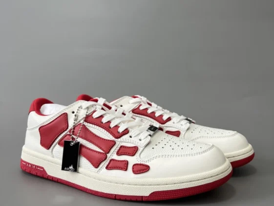 Amiri Skel Top Low White Red Reps