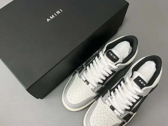 Amiri Skel Top Low Beige Black Reps