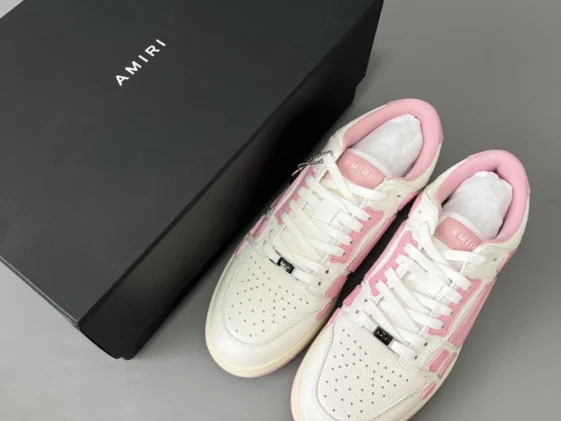 Amiri Skel Top Low White Pink Reps