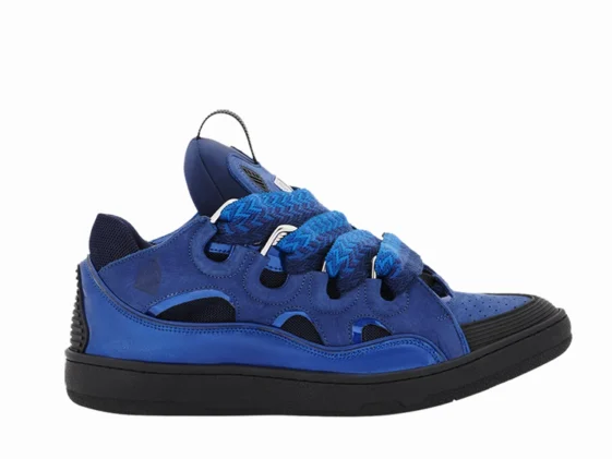 Lanvin Curb Sneakers Metallic Majorelle Blue Reps