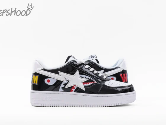 Bapesta Low M1 Shark Face Black Reps