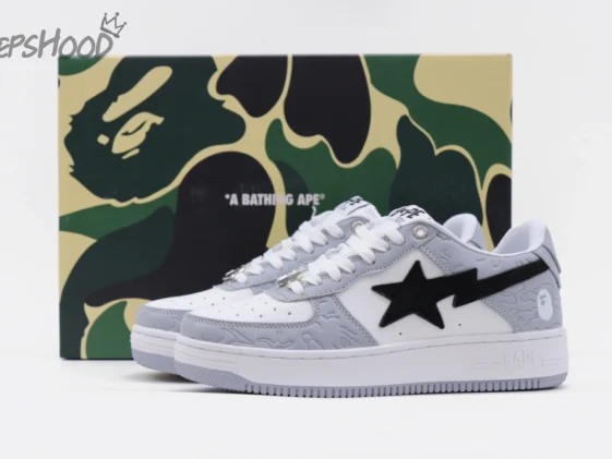 Bapesta Low M2 White Grey Reps