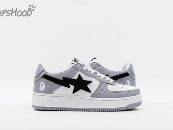 Bapesta Low M2 White Grey Reps