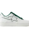 Bapesta White Green Reps