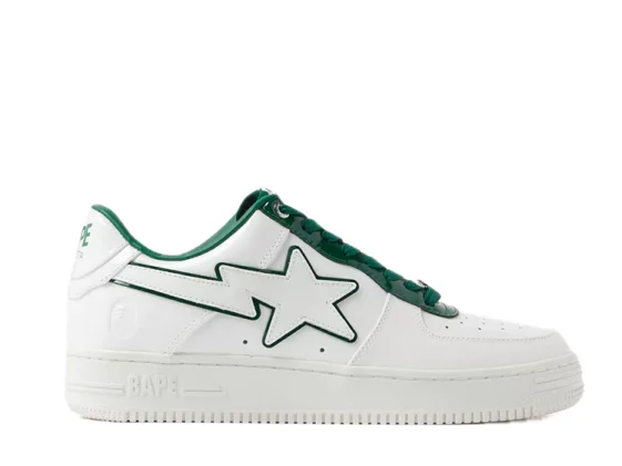 Bapesta White Green Reps