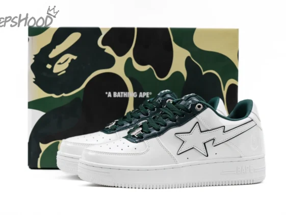 Bapesta White Green Reps