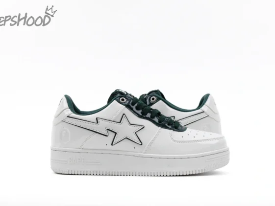 Bapesta White Green Reps