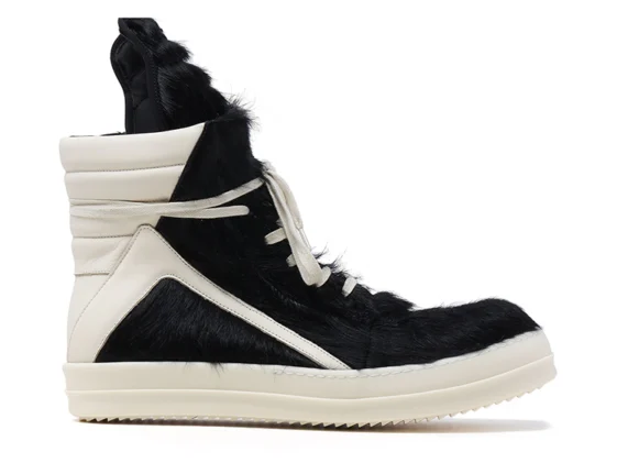 Rick Owens Black Geobasket Pony Hair Reps