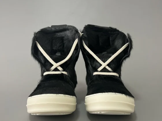 Rick Owens Black Geobasket Pony Hair Reps