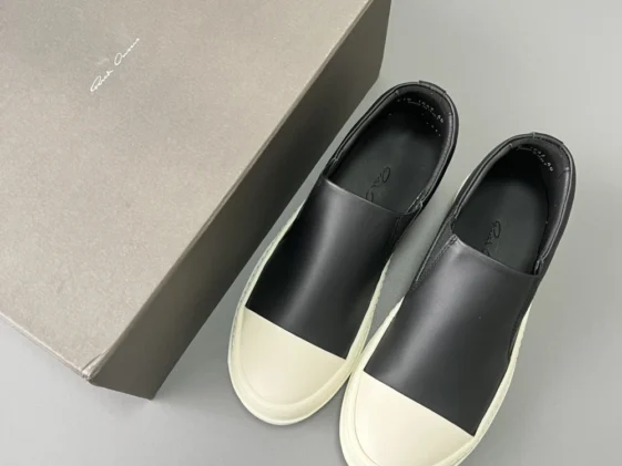 Rick Owens Boat Slip On Black Reps