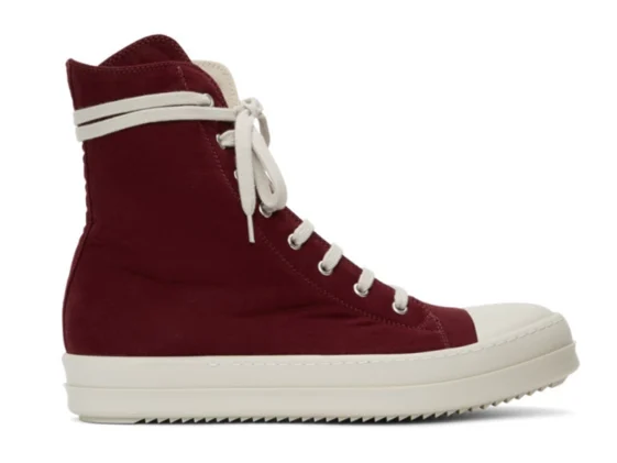 Rick Owens Drkshdw Burgundy Twill High Reps