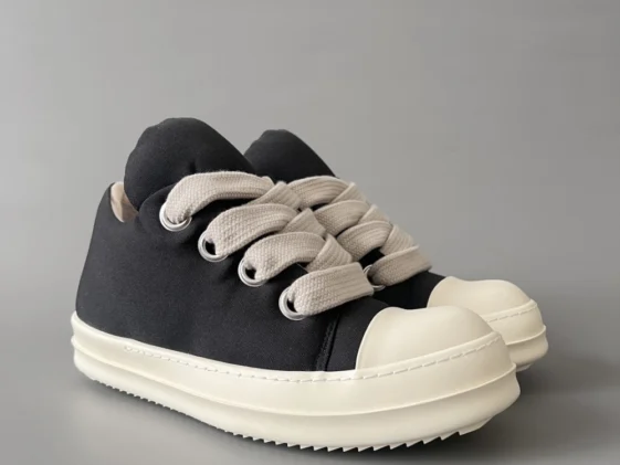 Rick Owens Drkshdw Fogachine Cotton Megalace Low Black Milk Reps