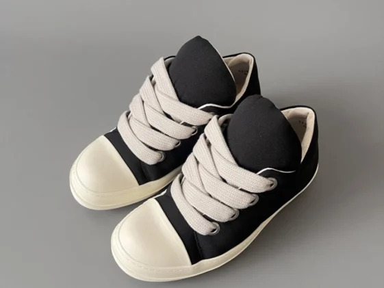 Rick Owens Drkshdw Fogachine Cotton Megalace Low Black Milk Reps