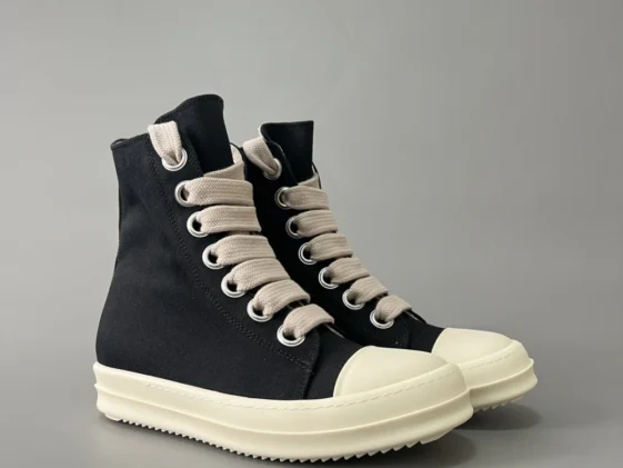 Rick Owens Drkshdw Fogachine Cotton Denim Megalace Black Milk Reps