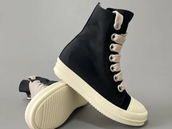 Rick Owens Drkshdw Fogachine Cotton Denim Megalace Black Milk Reps