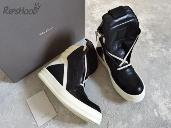 Rick Owens Geobasket Milk Black Reps