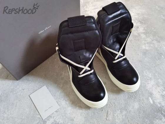 Rick Owens Geobasket Milk Black Reps