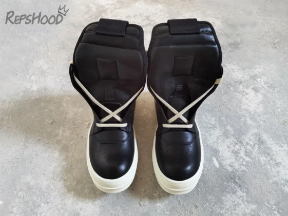 Rick Owens Geobasket Milk Black Reps