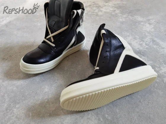 Rick Owens Geobasket Milk Black Reps