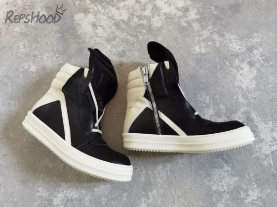 Rick Owens Geobasket Milk Black Reps