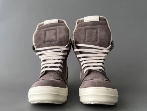 Rick Owens Geobasket White Gray Reps