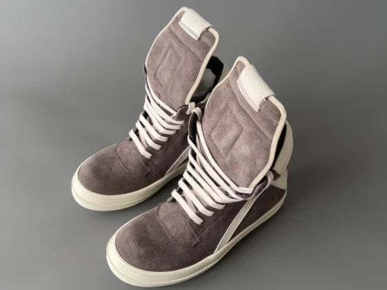 Rick Owens Geobasket White Gray Reps