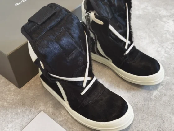 Rick Owens Lido Runway Geobasket Black Milk Reps