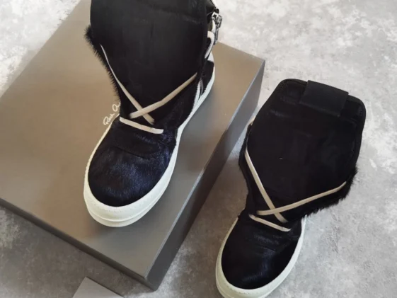 Rick Owens Lido Runway Geobasket Black Milk Reps