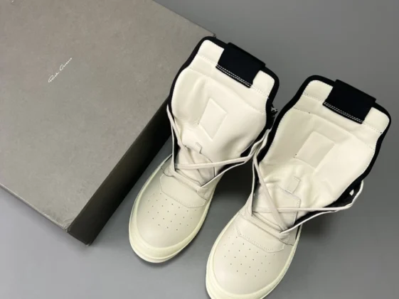 Rick Owens Luxor Geobasket Milk Black Reps