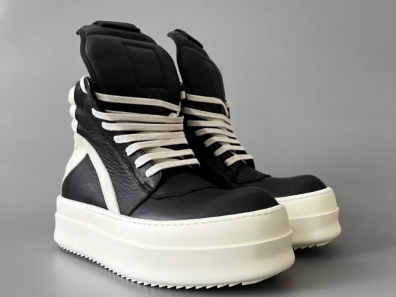 Rick Owens Mega Bumper Geobasket Black Milk Reps