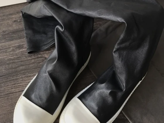 Rick Owens Porterville Knee High Stocking Black Milk Reps