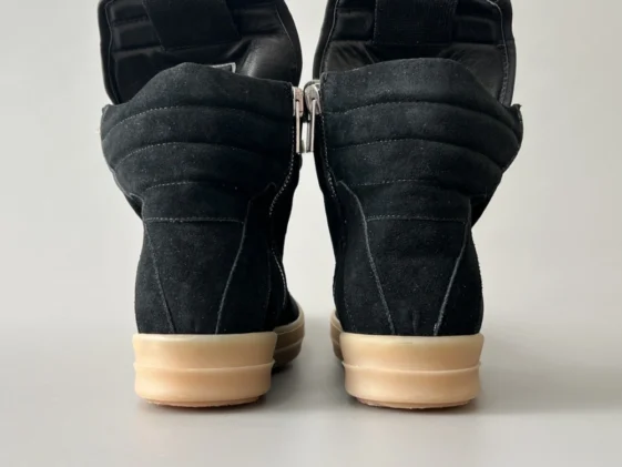 Rick Owens SS18 Dirt Geobasket Faded Black Leather Reps