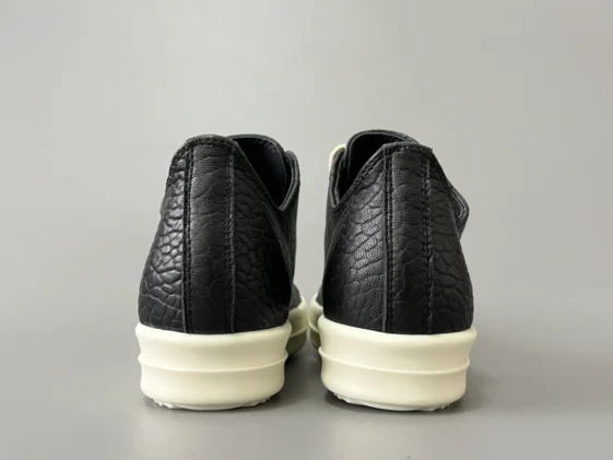 Rick Owens Strobe Leather Low Black Milk Reps