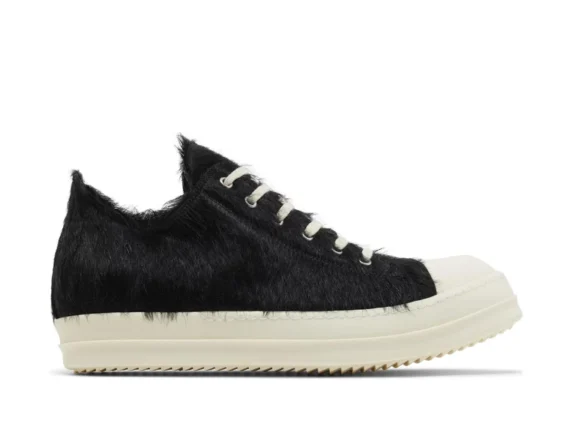 Rick Owens Strobe Low Black Cow Fur Reps