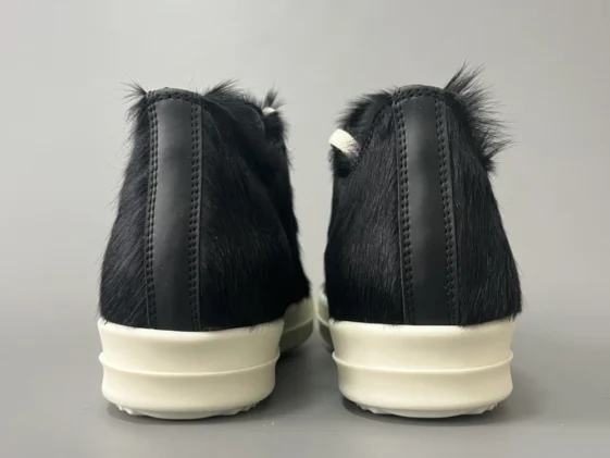 Rick Owens Strobe Low Black Cow Fur Reps