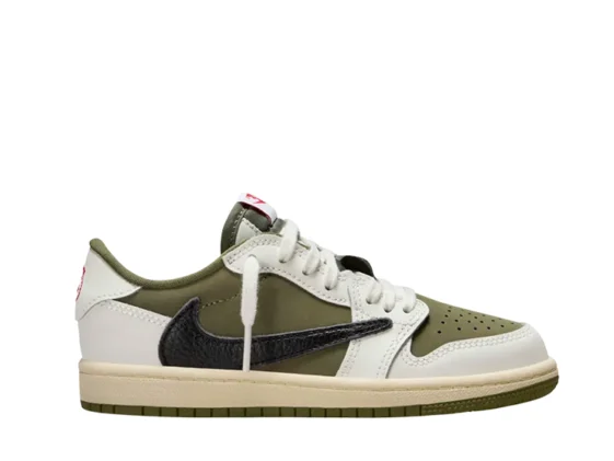 Kid Size Travis Scott x Air Jordan 1 Reverse Olive Reps